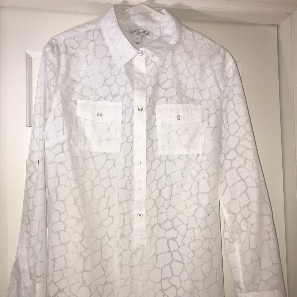 Dana Buchman Blouse with Amazing See-Through Print